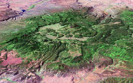 Valles Caldera, near Los Alamos, New Mexico, looking south